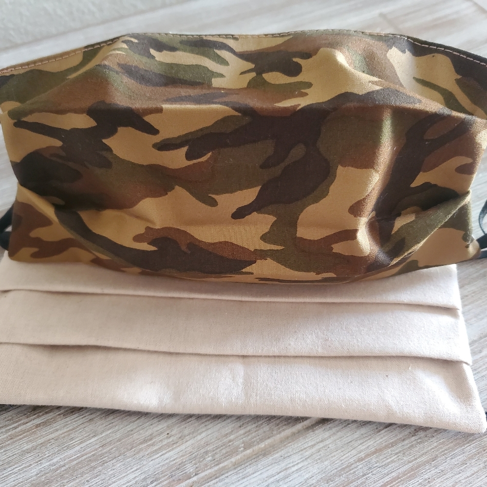 Camo print face mask